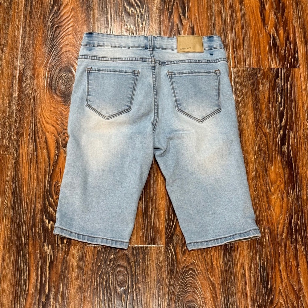 Sweet Salt Modest Light Wash Denim Bermuda Shorts Womens Size 4 Blue Knee Length